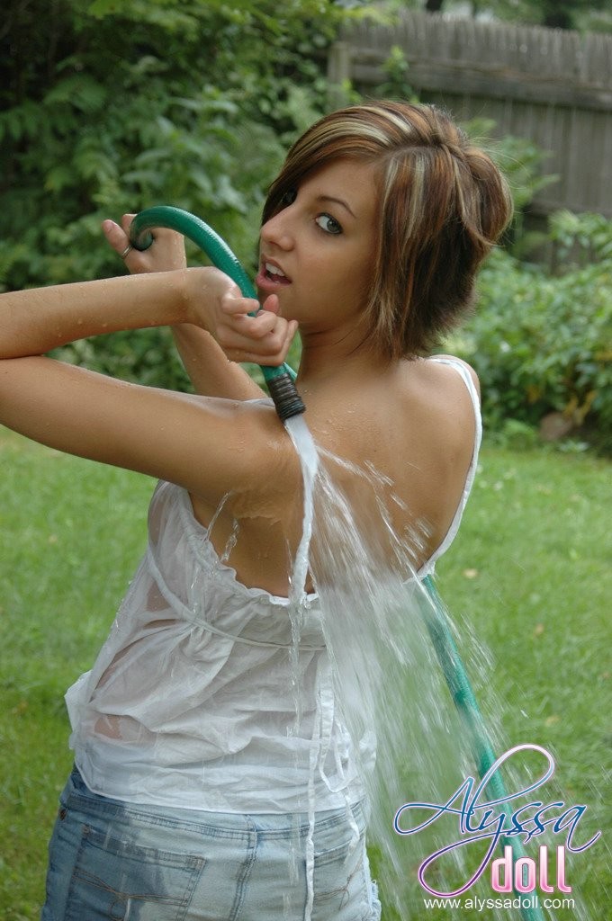 Hot teen plays with the hose #78633613