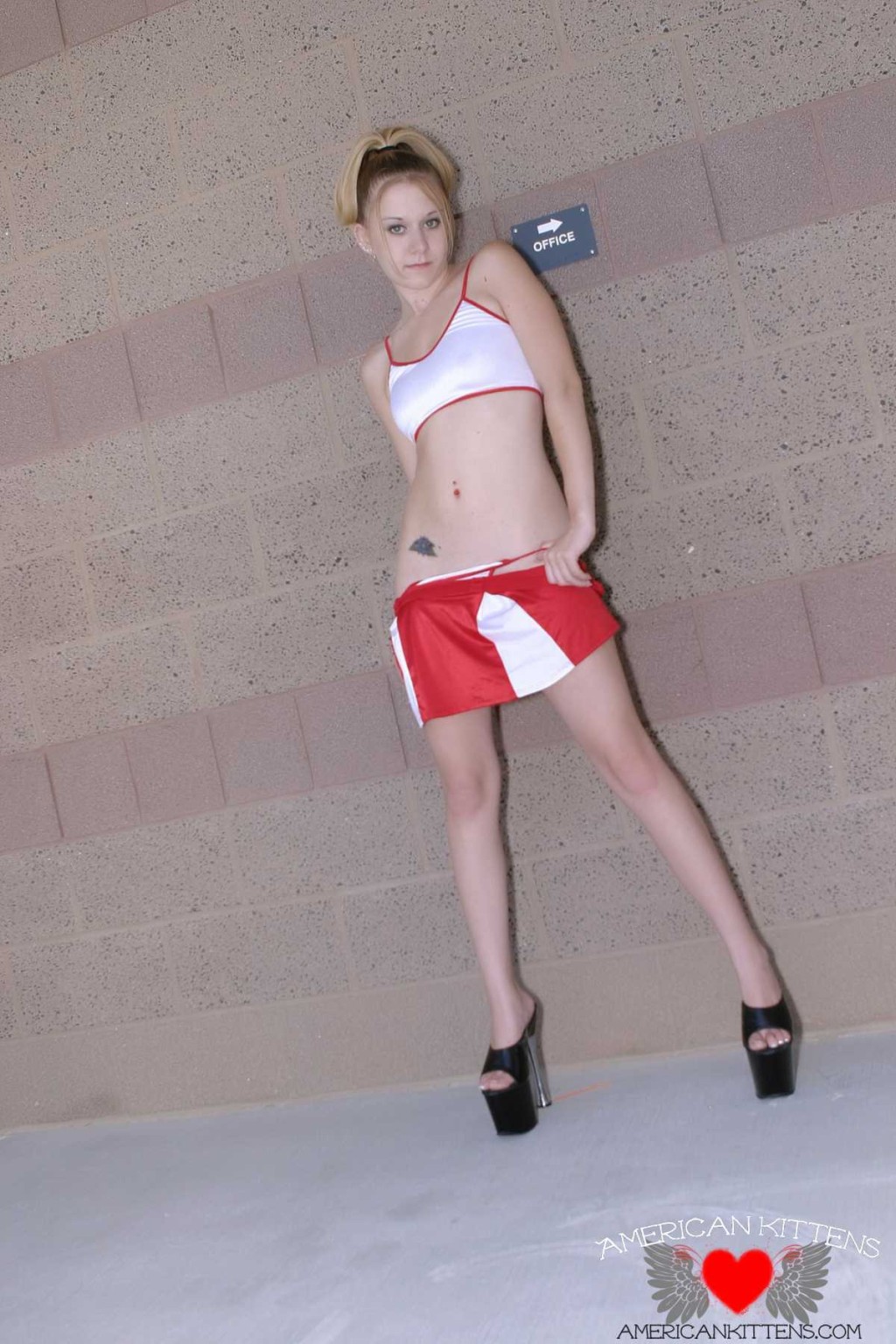 Ashlee outside cheerleader and some nice up skirts #77146436