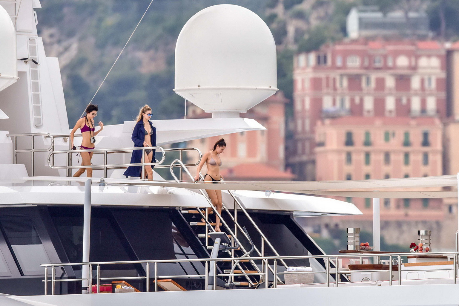 Kendall Jenner and Gigi Hadid caught in tiny bikini sets at the yacht in Monte C #75163323