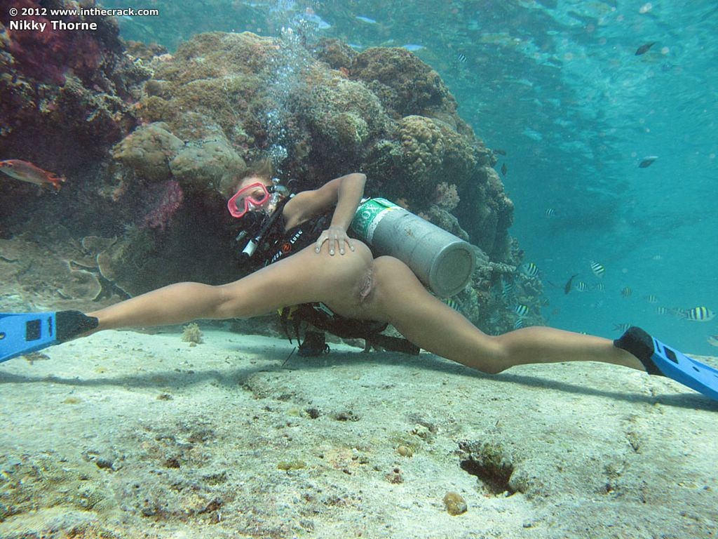 Nikky thorne muestra su coño de buceo bajo el océano
 #70983240