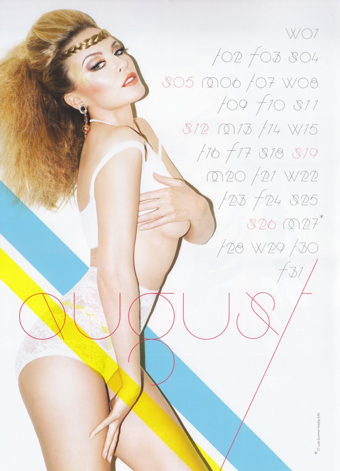 Kylie Minogue topless but hiding her boobs for her official 2012 calendar #75285436