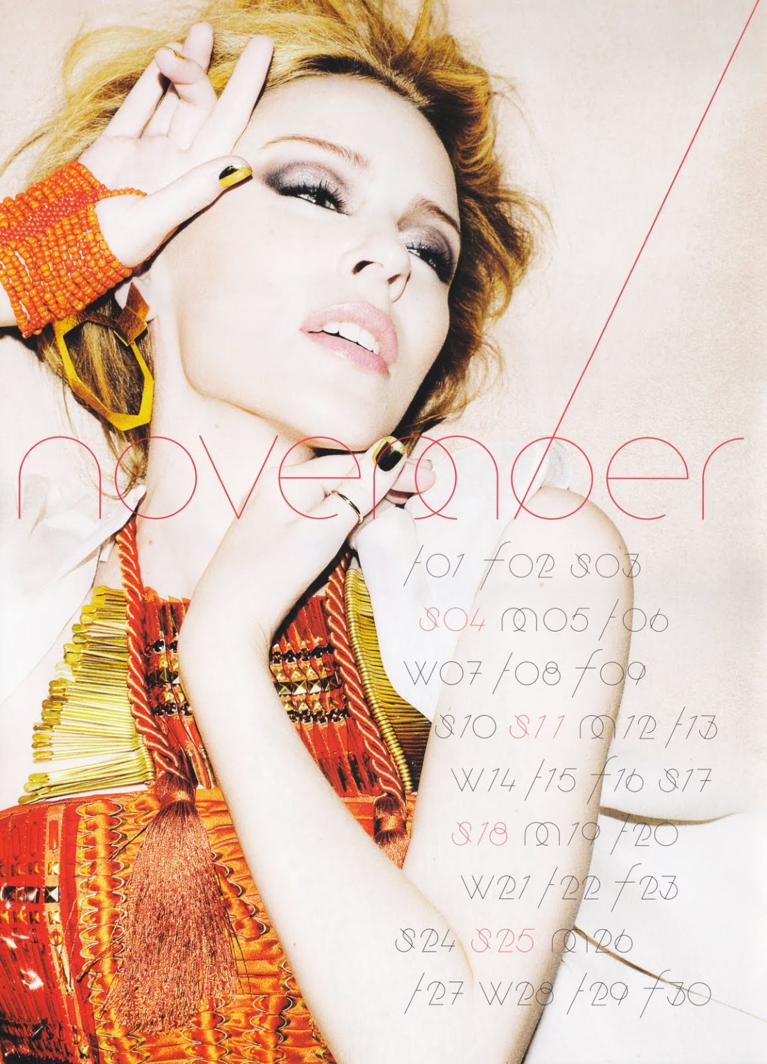 Kylie Minogue topless but hiding her boobs for her official 2012 calendar #75285461