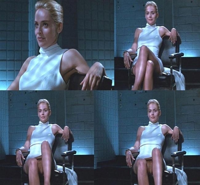 Milf superstar Sharon Stone showing lovely nude boobs #75429434
