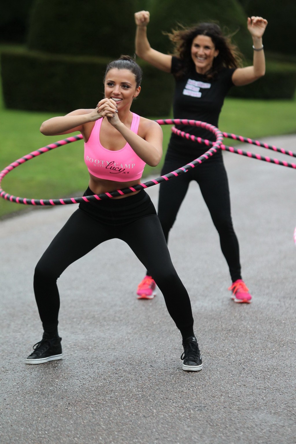 Lucy Mecklenburgh in sports bra  tights hosting a three day 'Booty Camp' at Cond #75205023