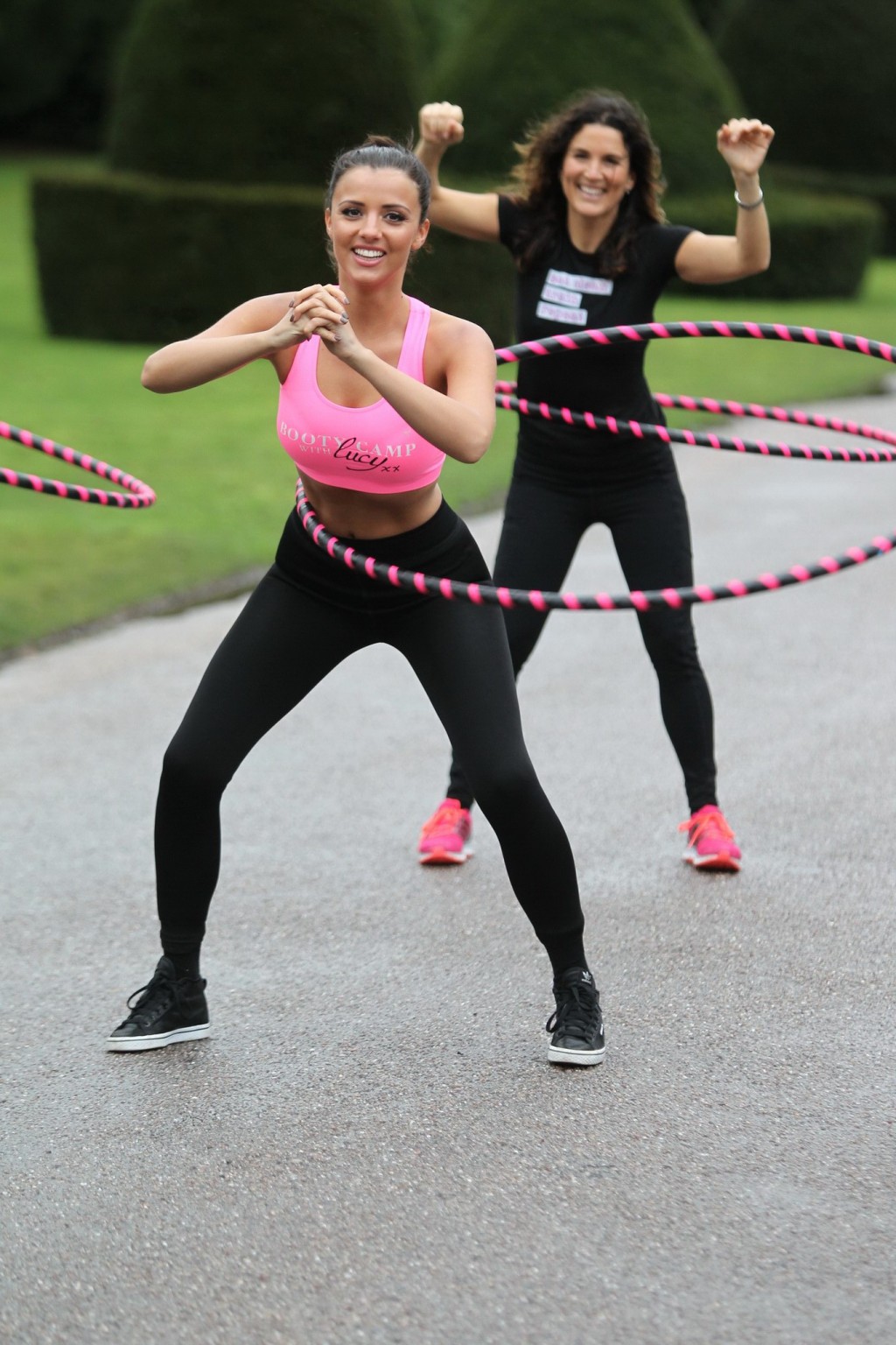 Lucy Mecklenburgh in sports bra  tights hosting a three day 'Booty Camp' at Cond #75205024