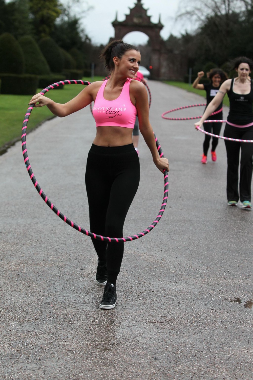 Lucy Mecklenburgh in sports bra  tights hosting a three day 'Booty Camp' at Cond #75205039