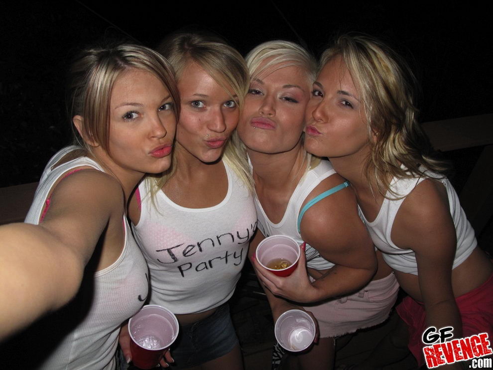 Drunk college girl party outdoor #75123013