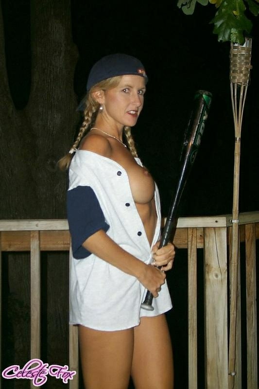 Amateur Celeste Fox In Baseball Jersey #77666415