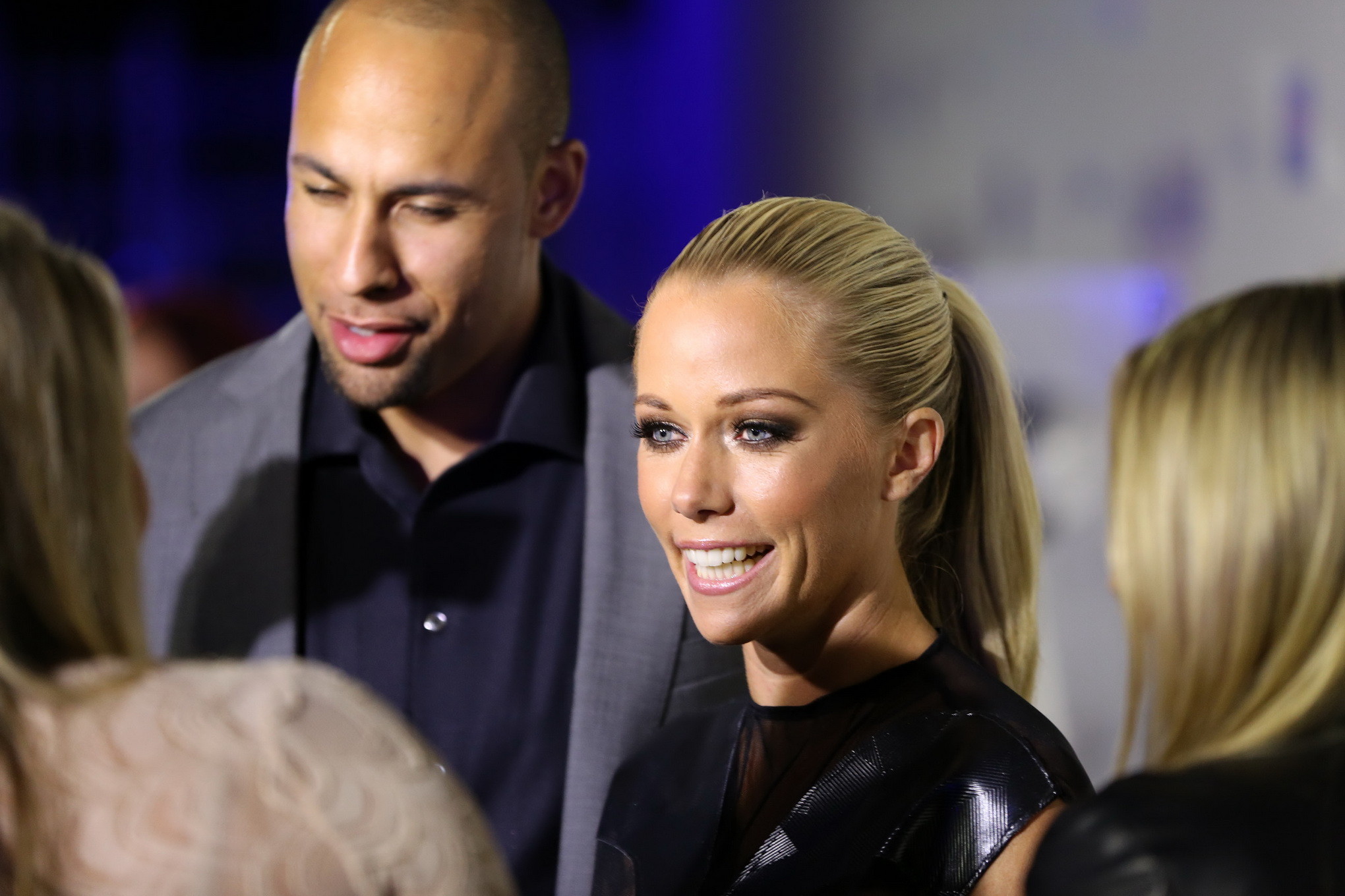 Kendra Wilkinson wearing nothing under a partially see-thru mini dress at Leathe #75242255