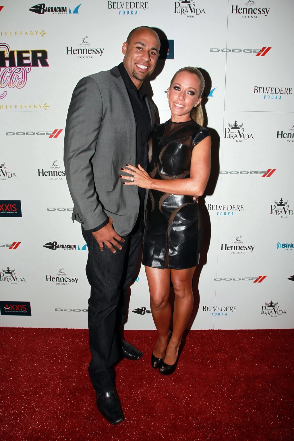 Kendra Wilkinson wearing nothing under a partially see-thru mini dress at Leathe #75242276