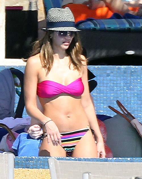 Jessica Alba posing in bikini and showing her sexy ass #75277189