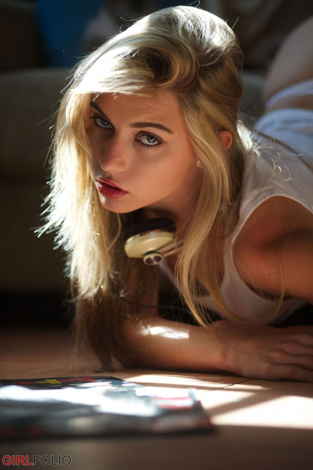 Blonde Chloe relaxes in the heat morning sunlight #72373045