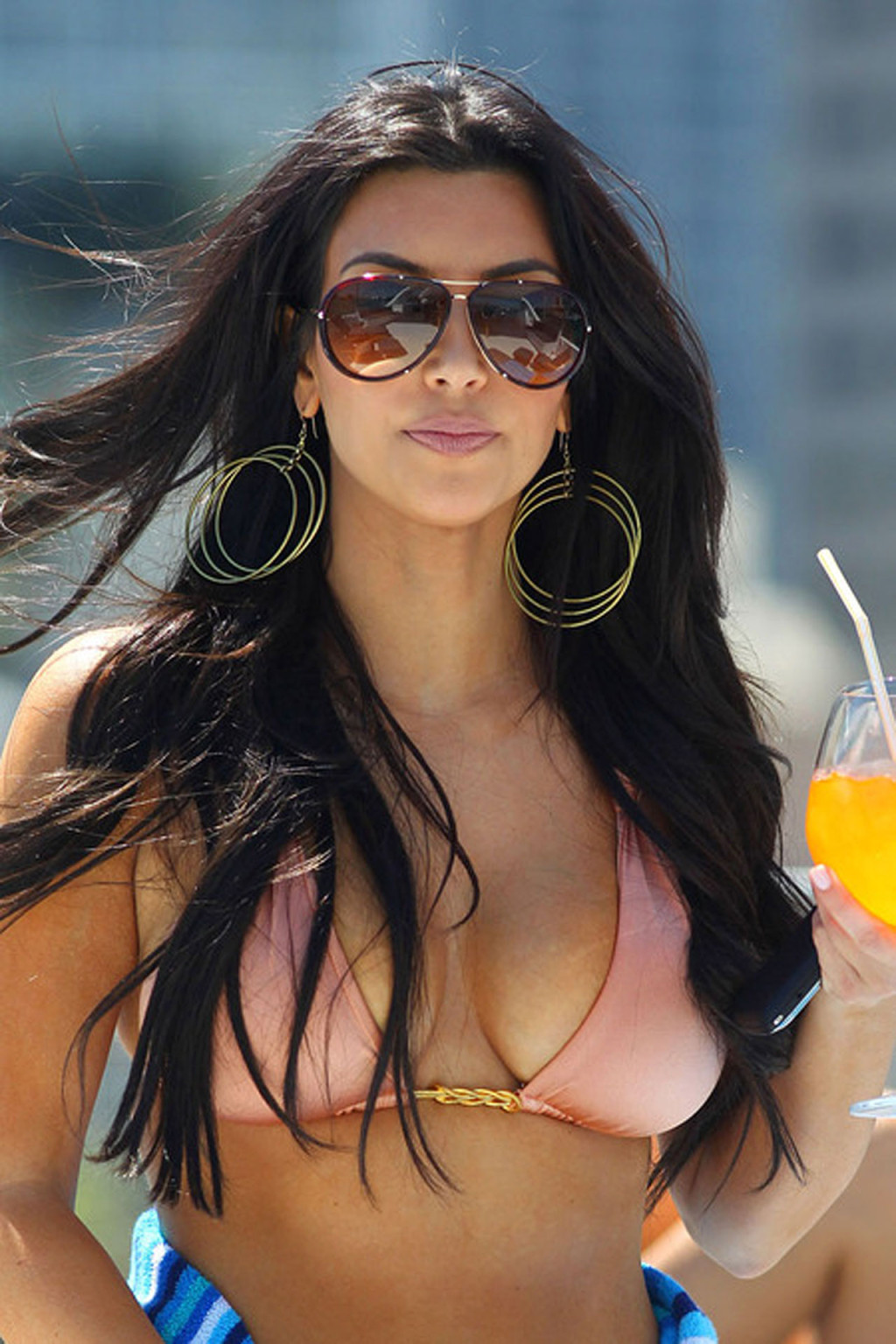 Kim Kardashian showing her huge tits and sexy body in bikini #75355438