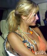 Paris Hilton Nipple Slip And Upskirt In Car Paparazzi Pictures And Showing Her T