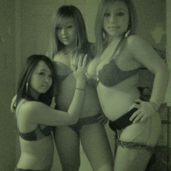 Some chubby Asian chicks posing for nightvision #69831365