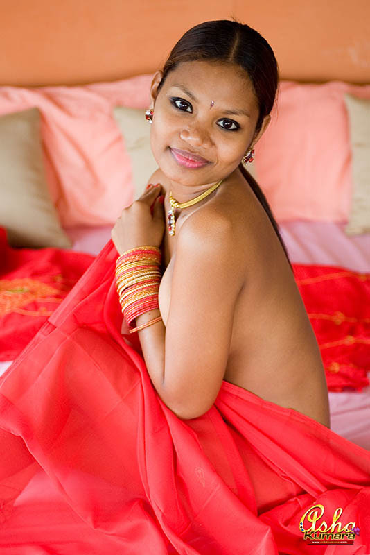 Beautiful Indian babe Asha Kumara flashes naked brown buns #77770477