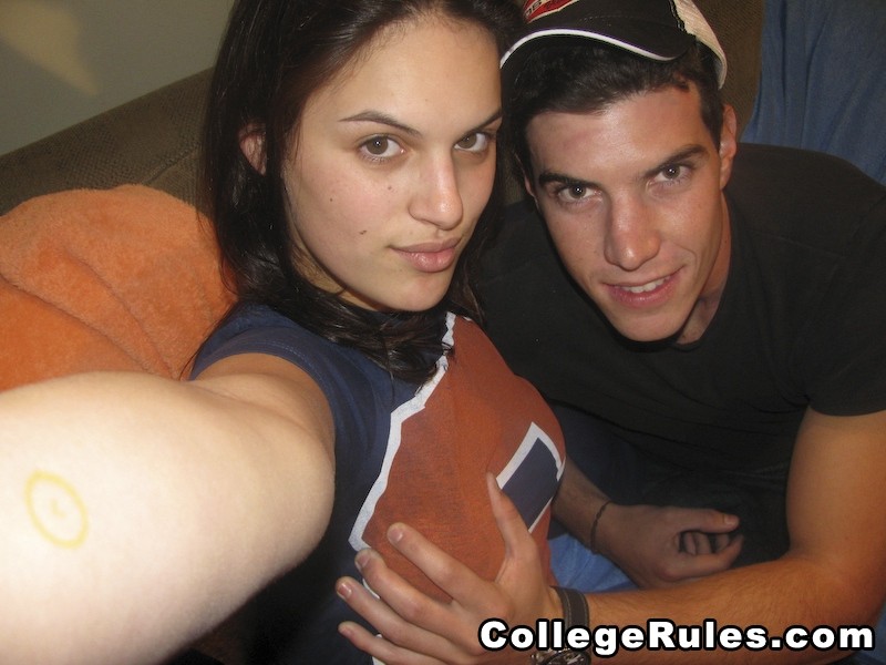 Busty college girl is fucked by three pervert boys #74492737