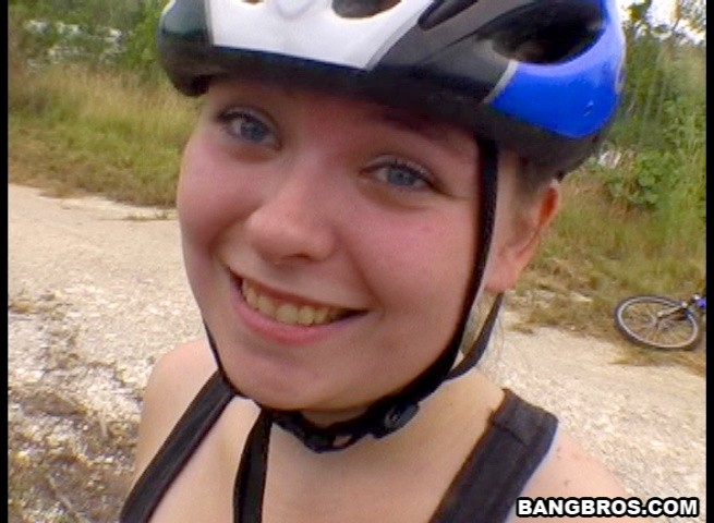 He found this beautiful girl biking in the woods #75138367