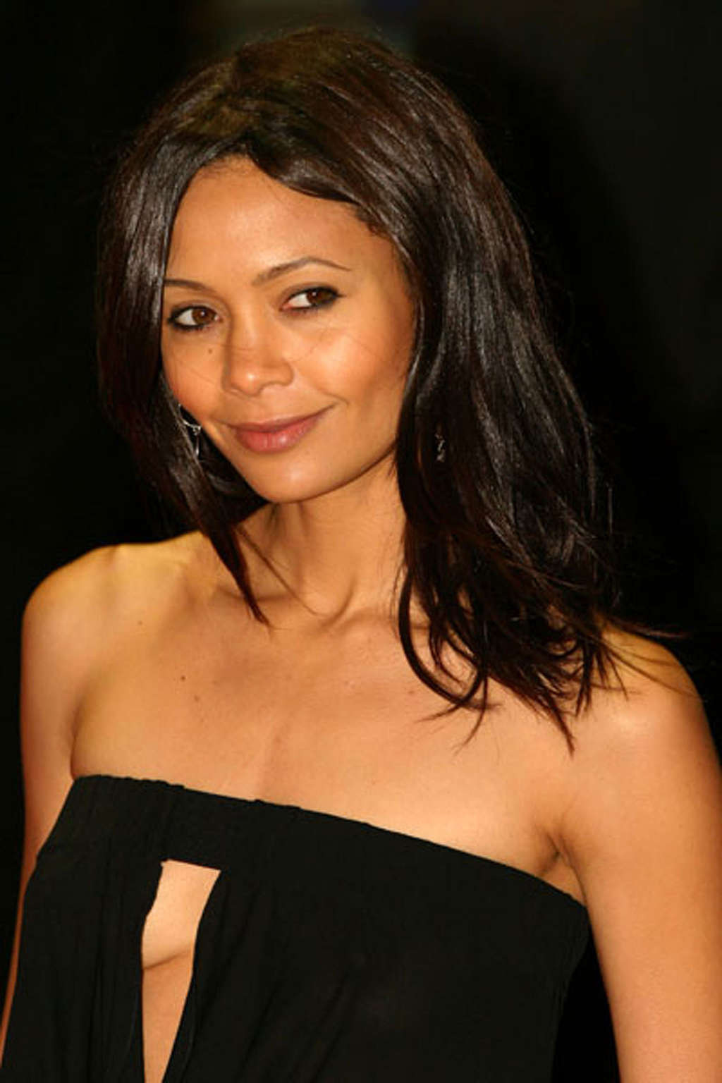 Thandie Newton showing her tits and thong slip paparazzi shoots #75359100