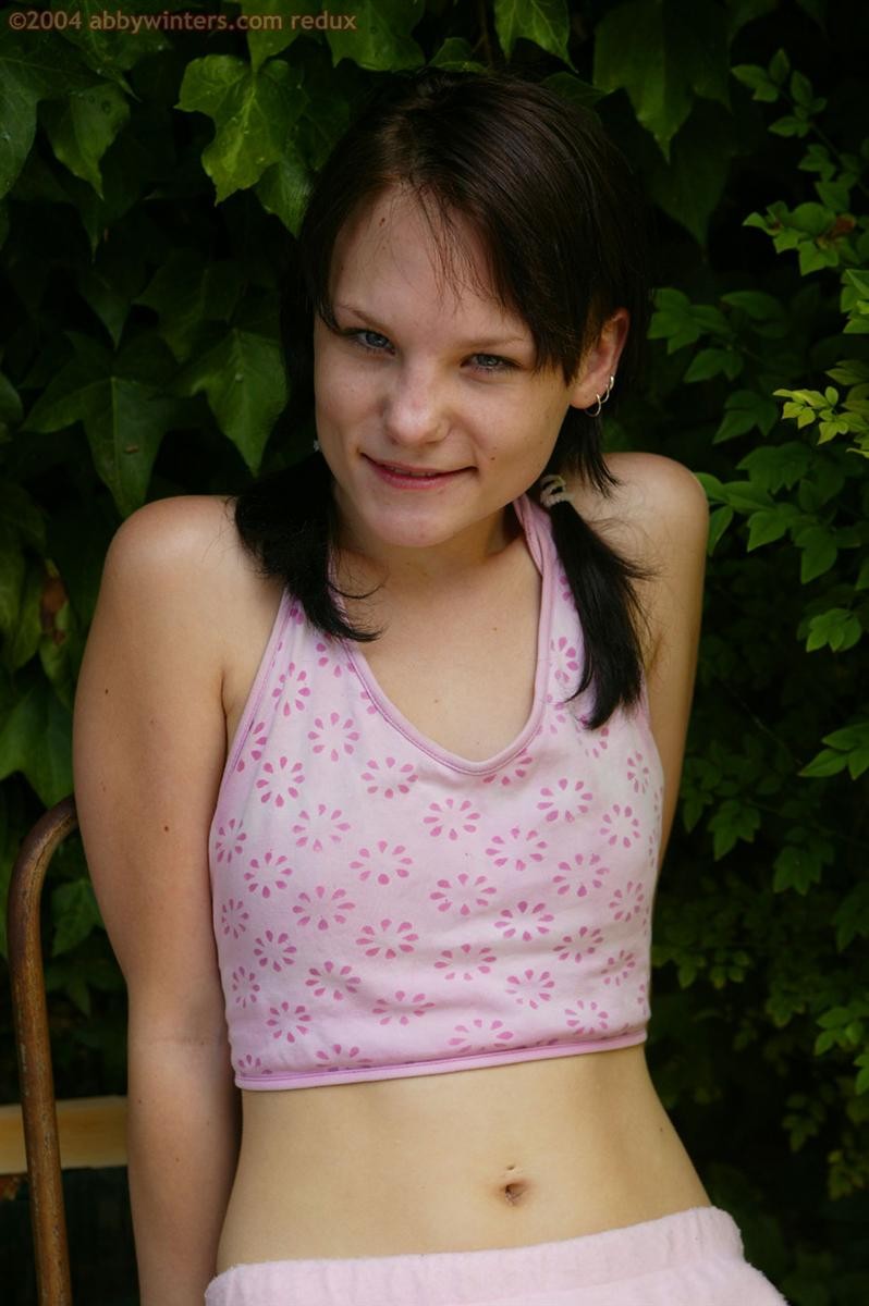 Petite amateur teen posing outdoors in red panties #78544738