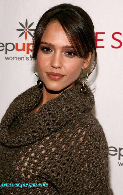 Jessica Alba showing tits in see thru and upskirt #75436438