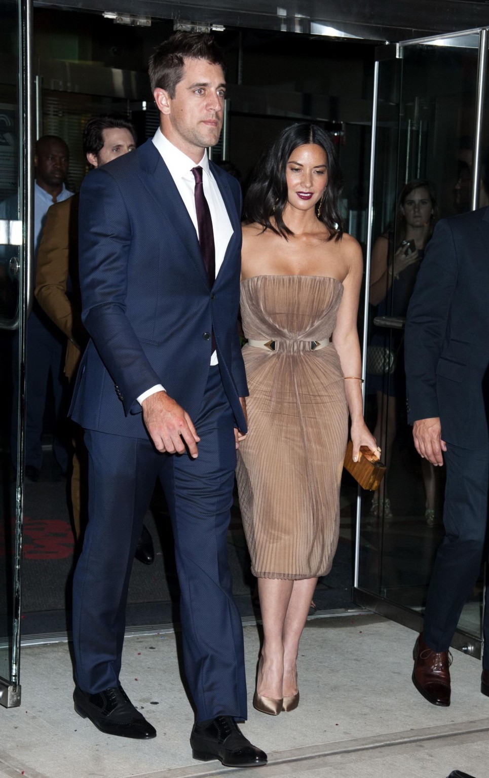 Olivia Munn busty wearing a strapless dress at Deliver Us From Evil screening in #75192996