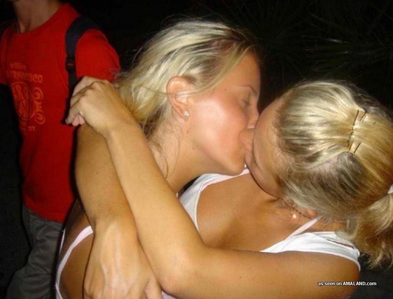Assorted horny amateur lesbians in a heavy liplock #68018561