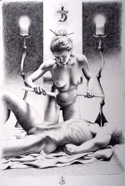 Seltsame weibliche lesbische Fetisch-Kunst
 #69696707