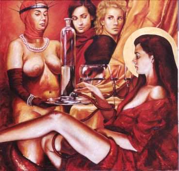 Seltsame weibliche lesbische Fetisch-Kunst
 #69696714