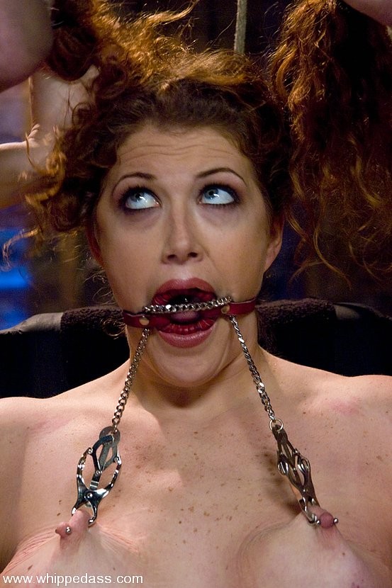 Sabrina Fox roped ft in the air receiving straponed by Clarie #71995546