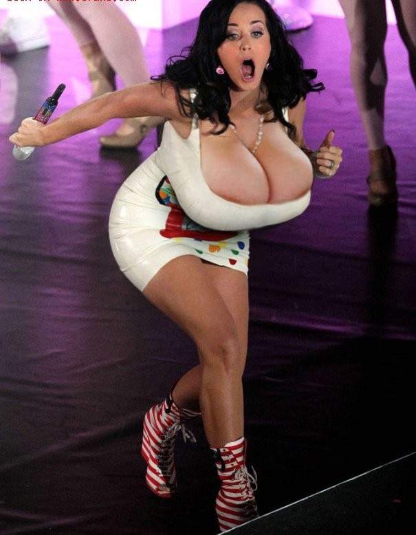 Big boobed celebrity Katy Perry fucked in public #68775319