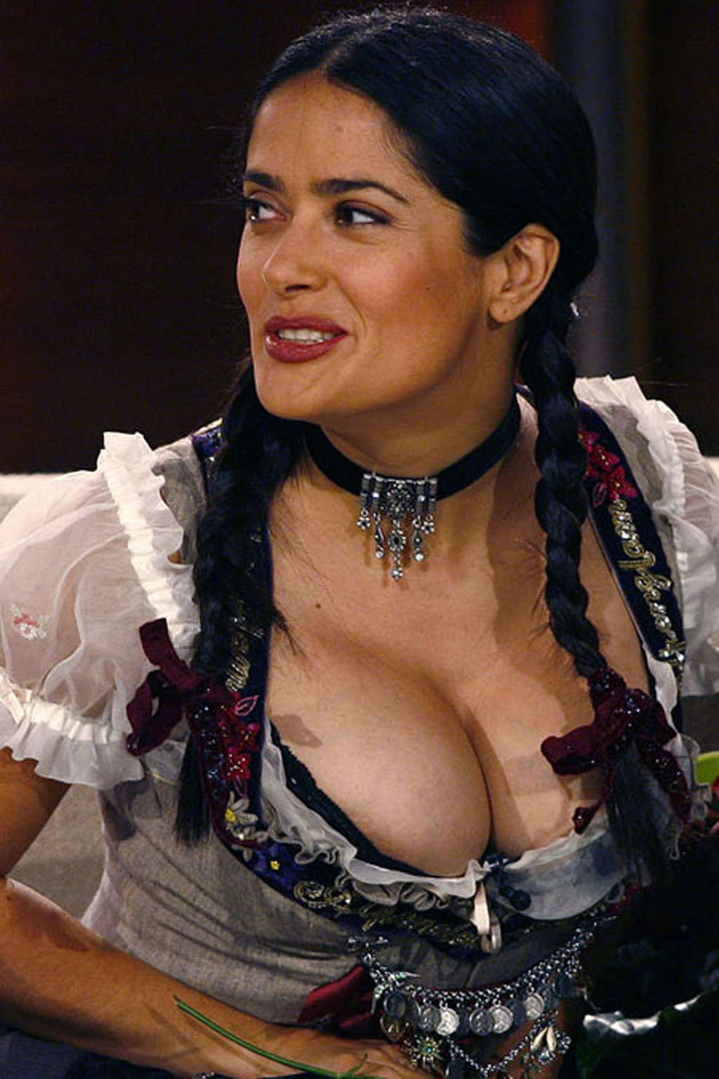 Salma Hayek showing her sexy body and extremely huge tits #75366130