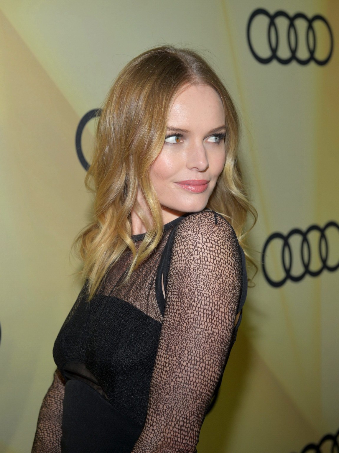 Kate Bosworth looks hot wearing black partially see-through dress at Audi Golden #75244371
