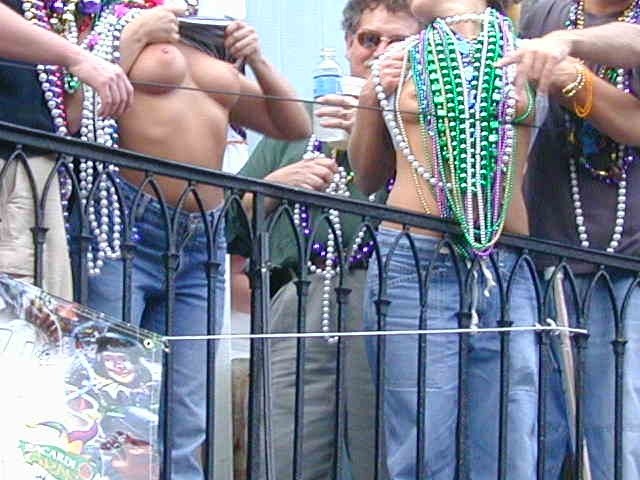 Drunk Mardi Gras College Girls Flashing Huge Perky Delicious Round Firm Titties #76401349