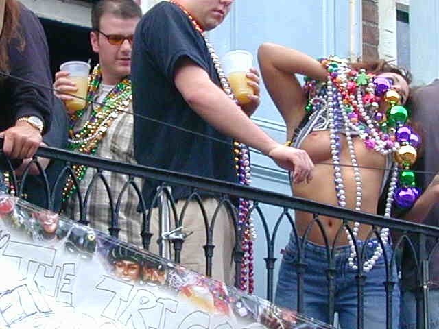 Drunk Mardi Gras College Girls Flashing Huge Perky Delicious Round Firm Titties #76401353