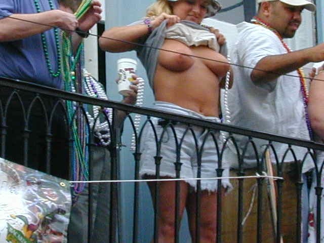 Drunk Mardi Gras College Girls Flashing Huge Perky Delicious Round Firm Titties #76401387