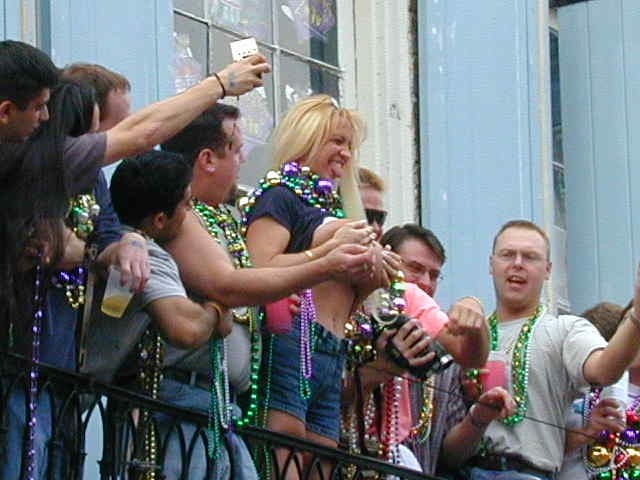 Drunk Mardi Gras College Girls Flashing Huge Perky Delicious Round Firm Titties #76401393