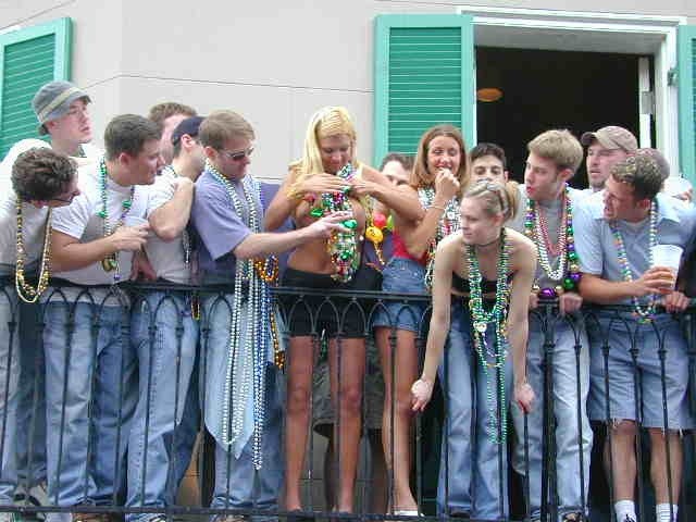 Drunk Mardi Gras College Girls Flashing Huge Perky Delicious Round Firm Titties #76401405