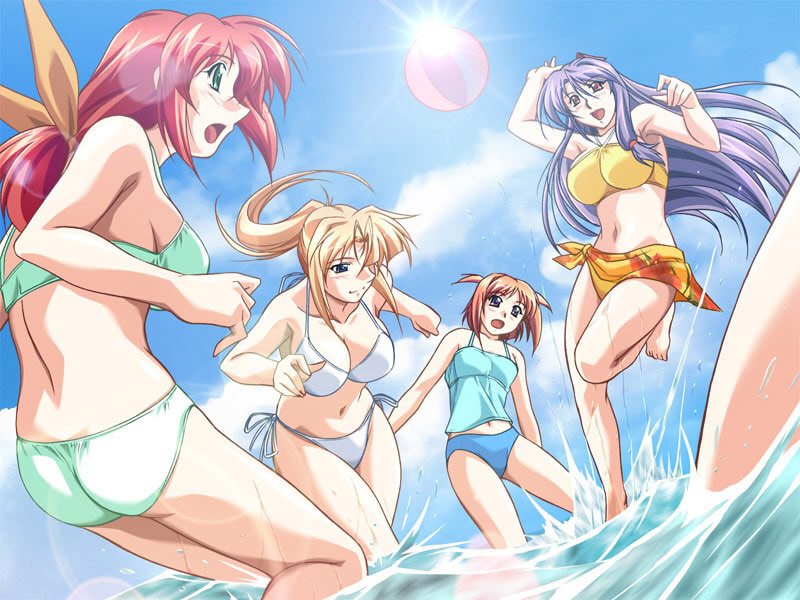 Sommer Spaß mit jungen wilden Hentai Mädchen große Titten und Badeanzüge
 #69684721