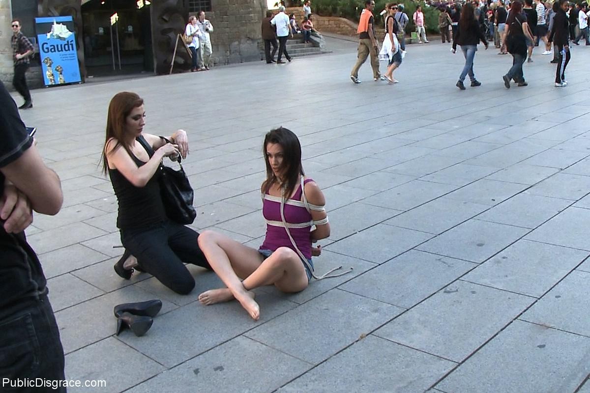 Spanish Babe Gets Tied And Anal Fucked Outdoor In Public Places