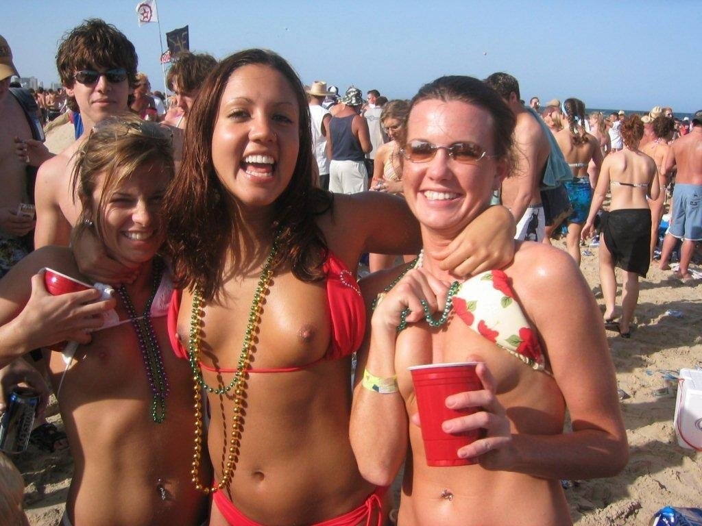 Drunk Wasted Amateur College Girls Flashing Hot Tits #76399393