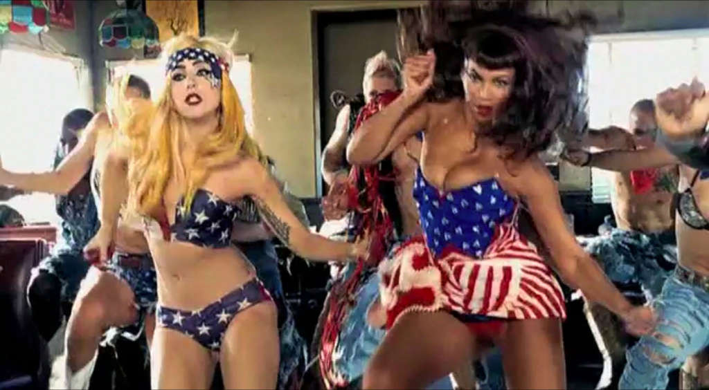 Beyonce Knowles looking sexy with Lady Gaga in video spot #75356600