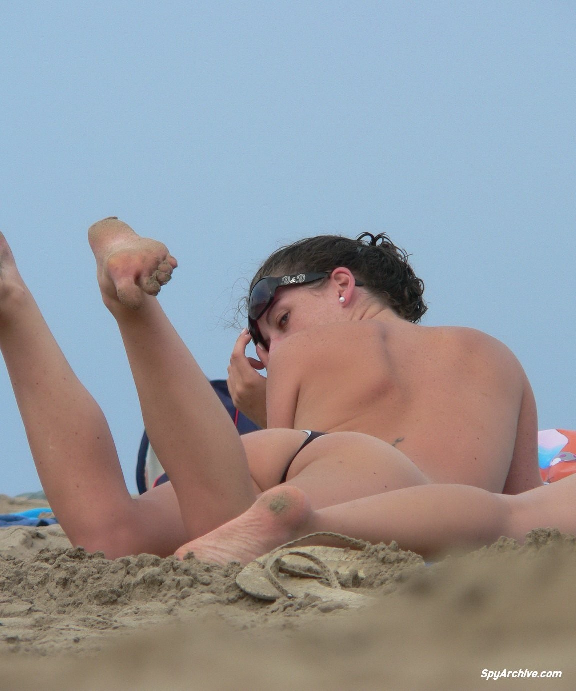 Cute topless teen gets spotted by beach voyeur #70755196