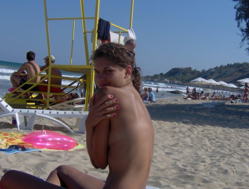 Pretty nudist teen strips down to tan her nude system #72251761
