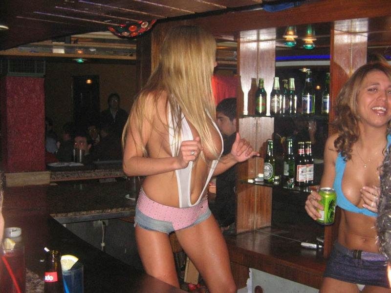 Wild Drunk College Girls Flashing in Public #76400790