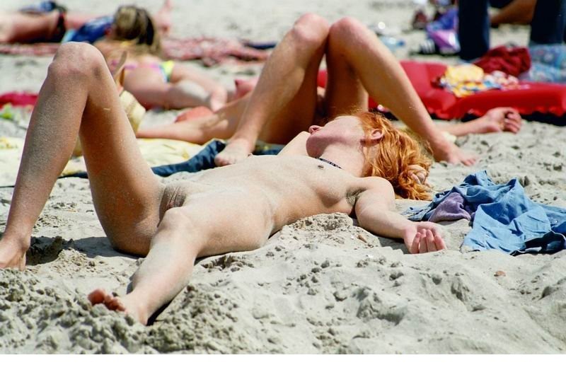 She wants to feel the hot sand on her naked body #72251213