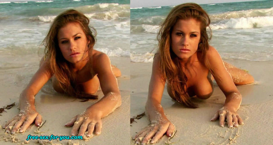 Brooke Adams showing her big tits and perfect ass on beach #75423152