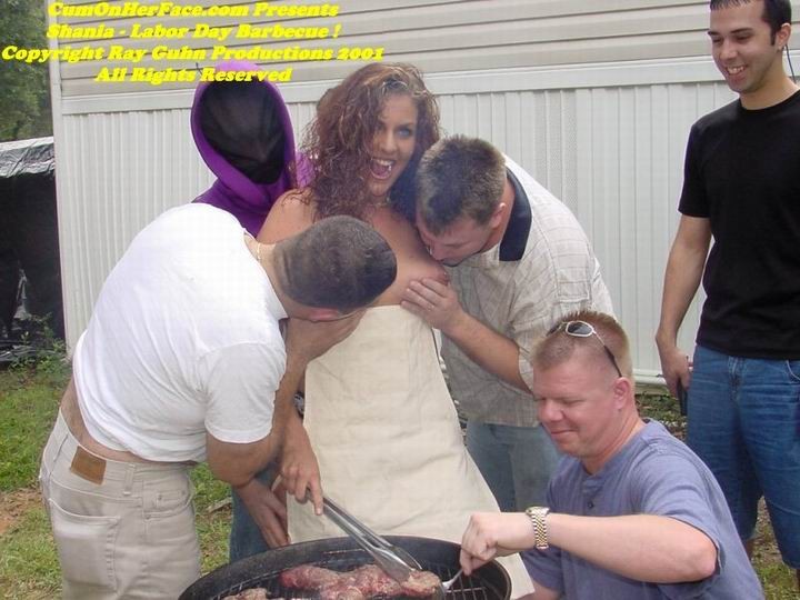 Outdoor gangbang facial #76124341