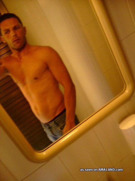 Hot hunks naked and camwhoring in the bathroom #76941641