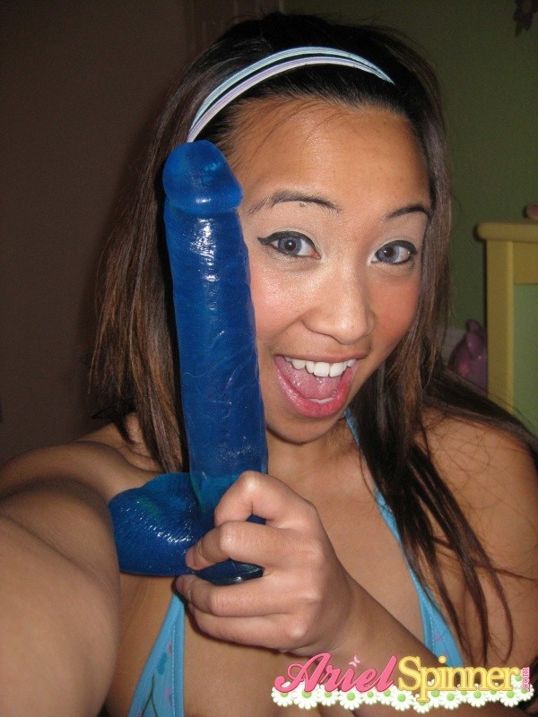 Ariel Spinner With A Big Blue Dildo #69829169